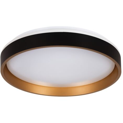 Plafoniera LED 25W CCT dimmer nero/oro Ø38 Kanlux SOLN