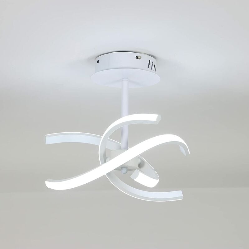 Image of Goeco - Plafoniera led 26W Design moderno Bianco Freddo 6000K Lampada a Soffitto Per soggiorno, camera da letto, sala da pranzo, ufficio Bianco