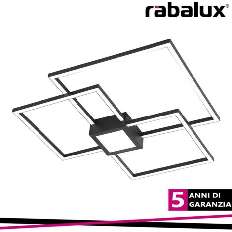 Plafoniera LED 38W 4000K dimmerabile nero Rabalux Thabita