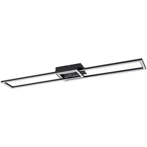 Plafoniera LED 38W dimmerabile con telecomando nera Rabalux