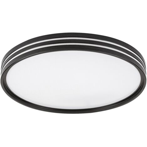 Plafoniera LED 39 cm 25W nero opaco tonda Epora Rabalux