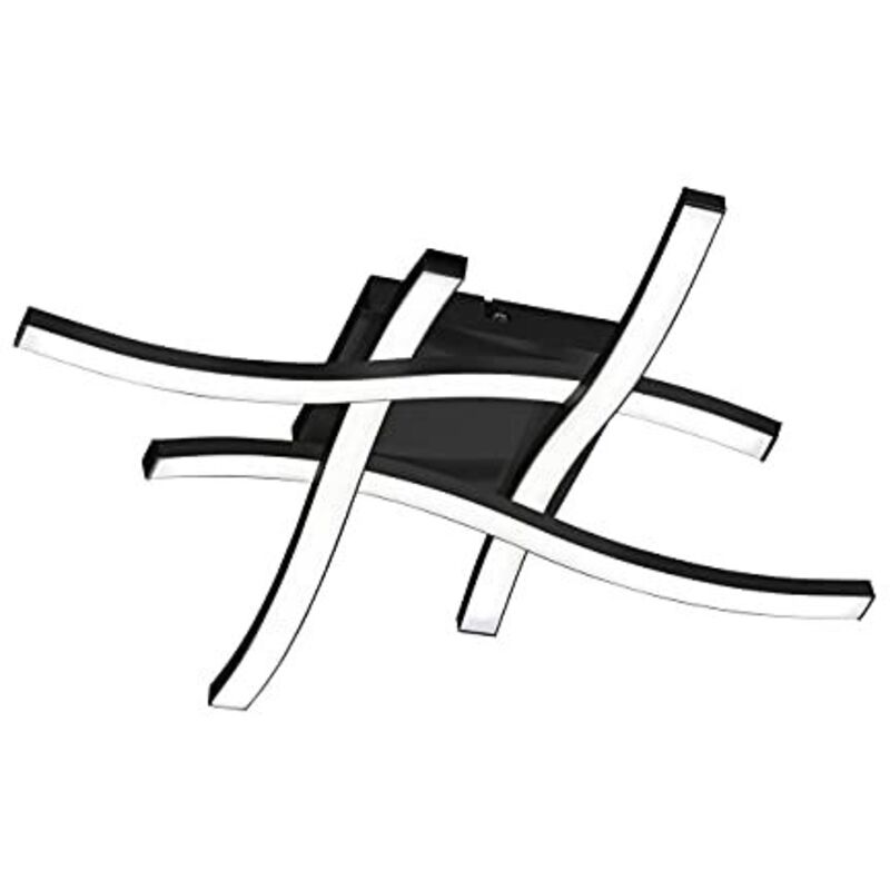 Trio Lighting - Route plafoniera led 4 bacchette ondulate antracite 45,2cmx45,2cm r62474132