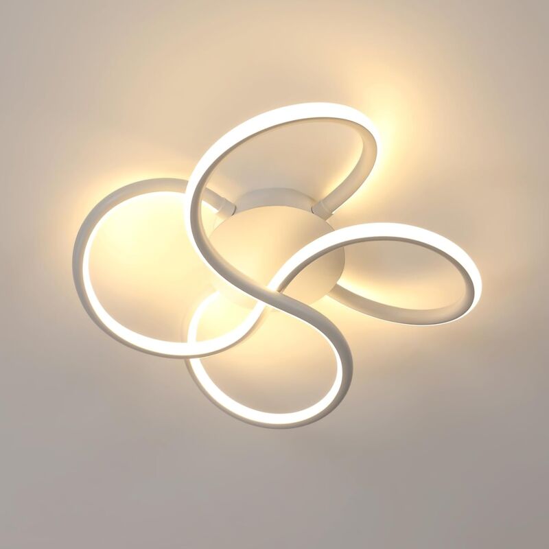 Image of Plafoniera led 40W, lampada da soffitto moderna a forma di fiore, lampada led moderna per corridoio, cucina, camera da letto, soggiorno, luce calda