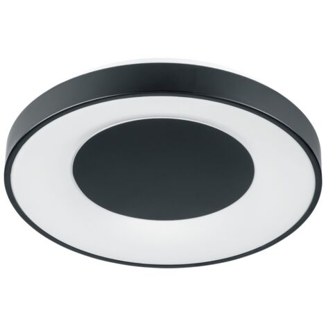 Plafoniera LED 48W rotonda 38cm nera telecomando IP44