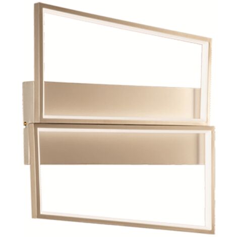 Plafoniera Led 50x46 cm SQUARE in metallo Oro e diffusore polimerico