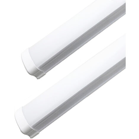 Plafoniera LED 60cm 18w 220v bordo Bianco alto IP65 P51-18wLuce Fredda 6400k