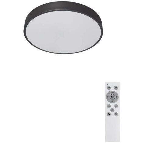 Plafoniera LED 60W 60cm nera opaca con telecomando