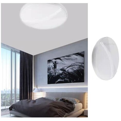 Plafoniera led 27w tonda bianco design moderno lampadario da soffitto  cerchio luce fredda naturale