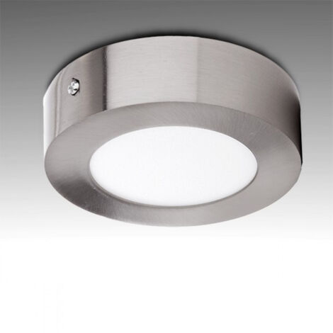 Plafoniera LED 6W 600Lm 6000ºK Circolare Nichel Satinato 50.000H [GL-PL-SM6RN-CW]