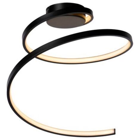 Plafoniera LED a spirale nera Lucide Maxence 24W 3000K