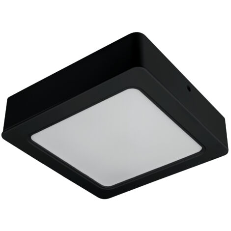 Plafoniera LED bagno 18W 2in1 quadrata nera IP54 DPM
