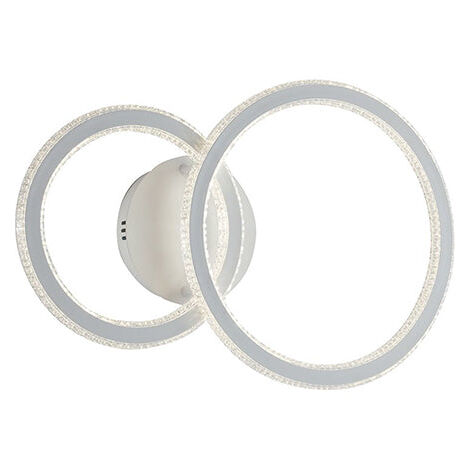 "Plafoniera LED BRYANT con due diffusori diamantati 45W 4000K (luce naturale)"