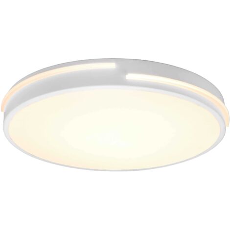 Plafoniera LED c/telecomando, metallo, bianco opaco, D40 cm, Tacoma