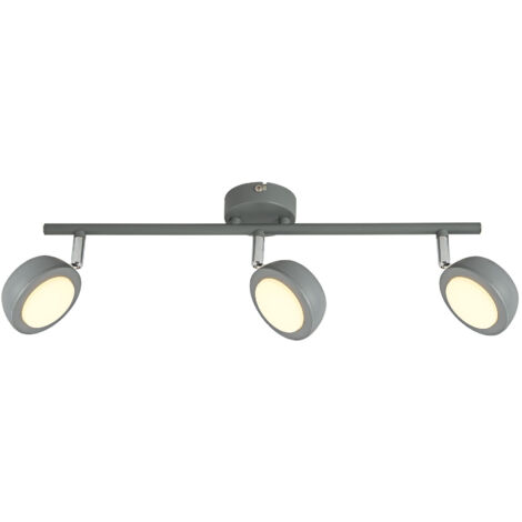 Plafoniera LED Candellux Mild barra 3 luci grigia 54 cm