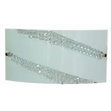 Plafoniera LED Candellux Mistery bianca vetro 12W 33cm
