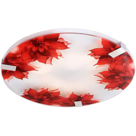 Plafoniera LED Candellux Rapsody 40cm 18W 4000K cromo/rosso