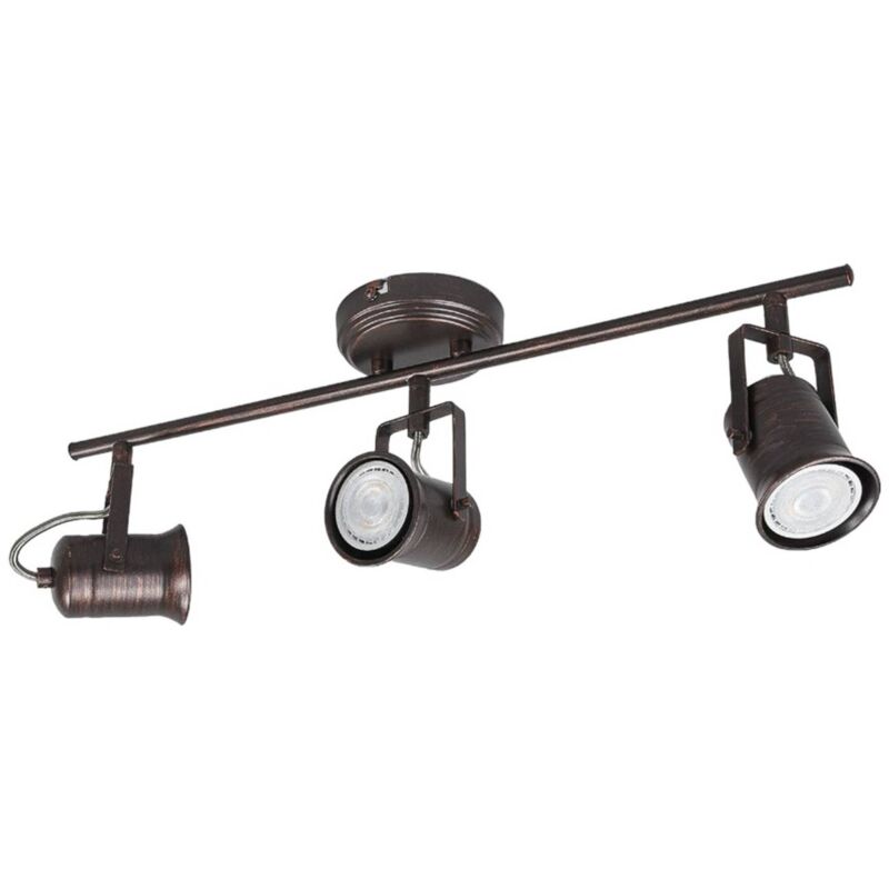 Lindby - Plafoniera rustica Cansu in marrone