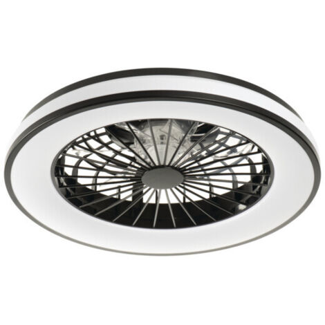 Plafoniera LED CCT con ventilatore PLAVE nera Kanlux 38033