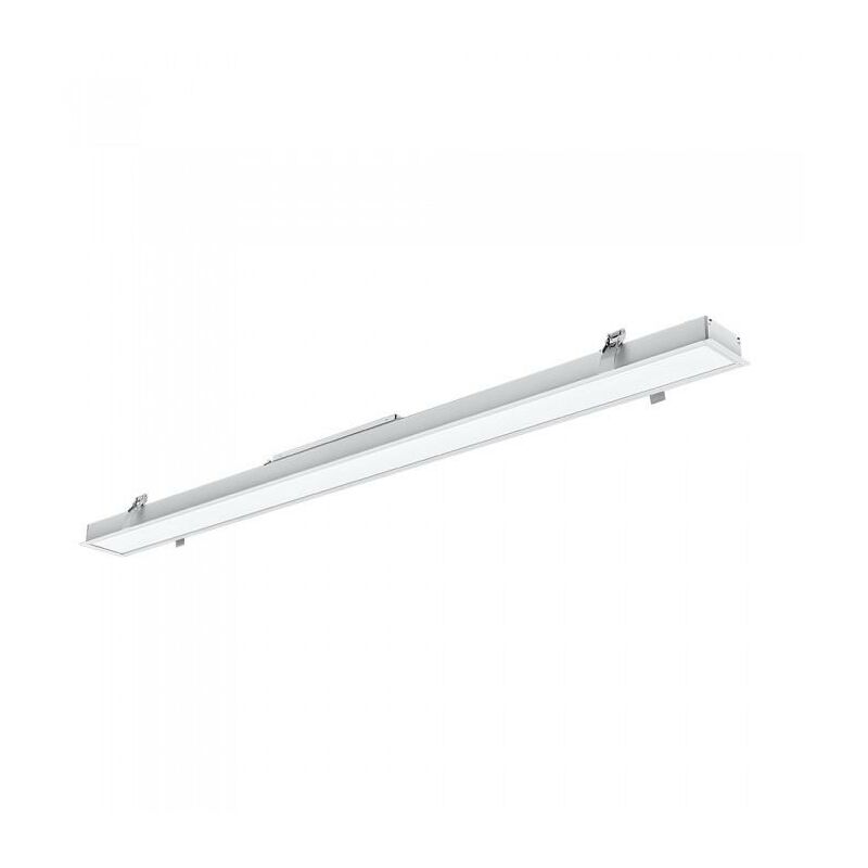 Image of LUCE LINEARE LED SAMSUNG CHIP - 40W INCASSO CORPO D ARGENTO 4000K W: 70MM - Luce NATURALE