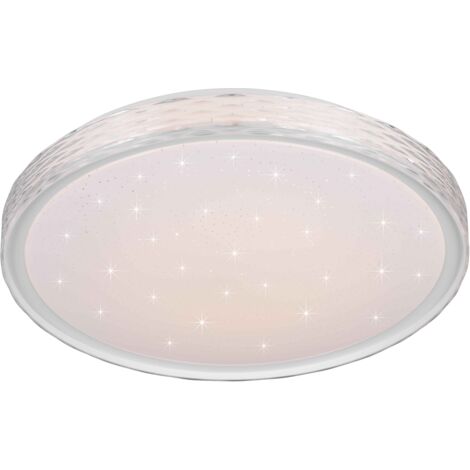 Plafoniera LED cielo stellato, metallo, cristallo, D 40 cm, Varda