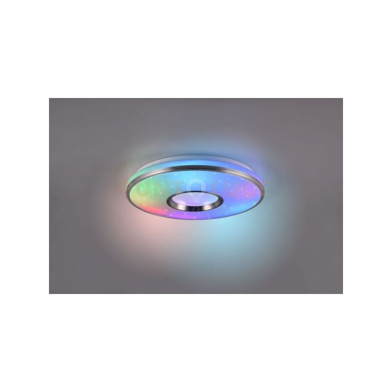Image of REALTA PLAFONIERA LED 21W-3W 2200lm, 2700 - 6500K BIANCA EFFETTO CIELO STELLATO CON BORDATURE ALLUMINIO CON FUNZIONE RGB EFFETTO RAINBOW CON