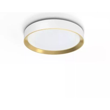 plafoniera led da interno philips "hanno" bianca e oro 4000k
