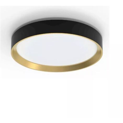 plafoniera led da interno philips "hanno" nero e oro 4000k