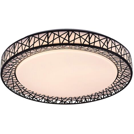 Plafoniera LED dimmerabile con telecomando 49cm 48W nera