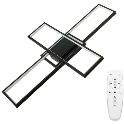 Plafoniera LED dimmerabile con telecomando CCT 3000-6000K nera