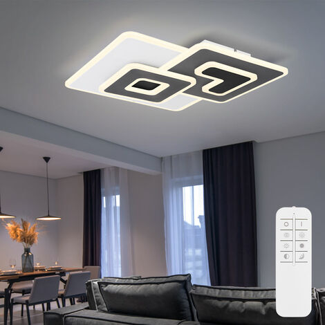 Plafoniera led 24w 3000k esagoni antracite per soggiorno moderno