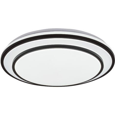 Plafoniera LED dimmerabile Lupita 49cm nera 40W con telecomando