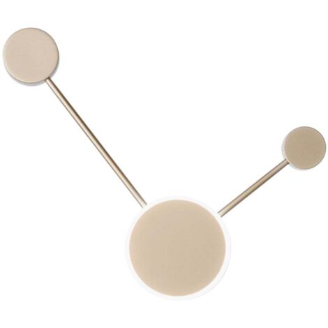 "Plafoniera LED ETERE in alluminio oro 10W 1620LM con CCT 46x53x10 cm."