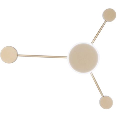 "Plafoniera LED ETERE in alluminio oro 12W con CCT 45x33x6cm."