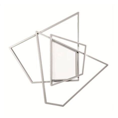 Plafoniera Led GALAXY 84x77 cm in metallo Argento e diffusore in acrilico