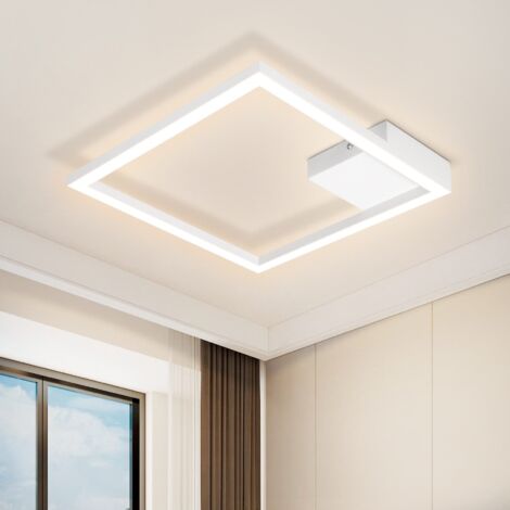 Plafoniera LED GBLY Plafoniere -  Bianca  Moderna 12W 3000K Lampada da Corridoio Bianca Calda Illuminazione a Soffitto Quadrata per Corridoio della Cucina 29CM