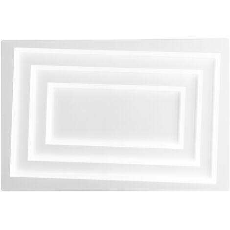 "Plafoniera LED HYPNOTIC bianca 55W con interruttore CCT 60X40 cm."