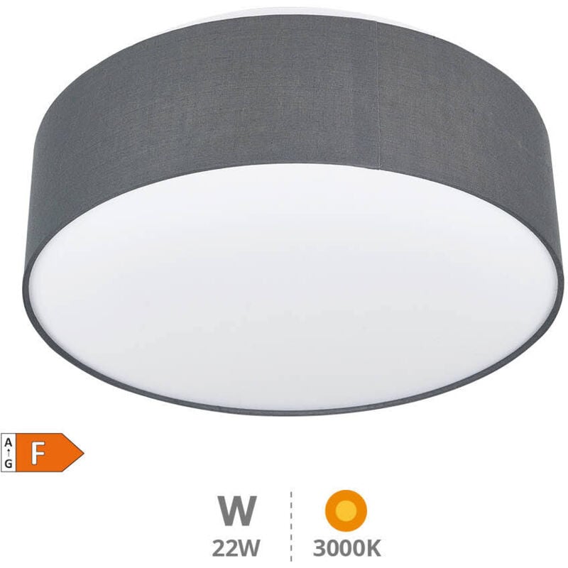 GSC - Plafoniera led in tessuto Kasker 22W 3000K a...