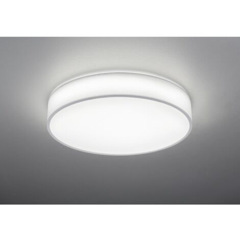 Plafoniera Led Interno Luce Notturna Dimmer Paralume Bianco 60cm Lugano GD Trio