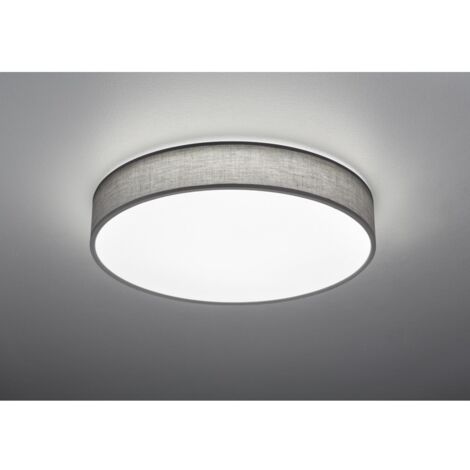 Plafoniera Led Interno Luce Notturna Dimmer Paralume Grigio 60cm Lugano GD Trio