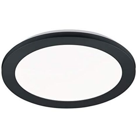 Plafoniera Led Interno Tonda Dimmer 10W Nera 26 cm Camillus GD Trio