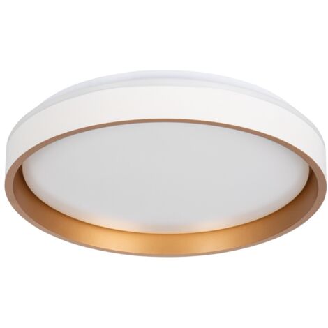 Plafoniera LED Kanlux SOLN 25W Ø38 bianco oro CCT dimmer