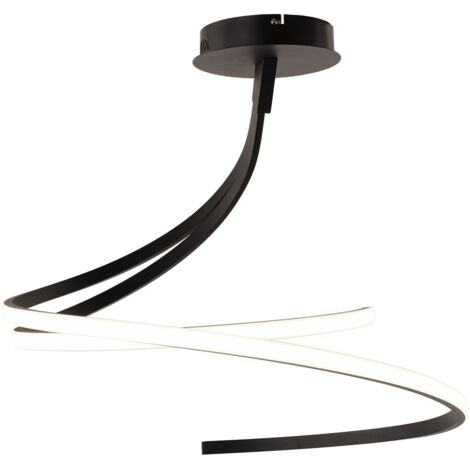 "Plafoniera LED KINETIC in alluminio nero 40W con interruttore CCT"