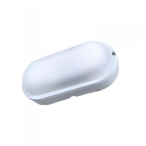 Plafoniera Led Lampada Da Parete Soffitto IP54 Ovale 12W 1155LM 3000K Bulkhead Per Condominio 199X97X47mm