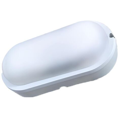 Plafoniera Led Lampada Da Parete Soffitto IP54 Ovale 12W 1155LM 6500K Bulkhead Per Condominio 199X97X47mm