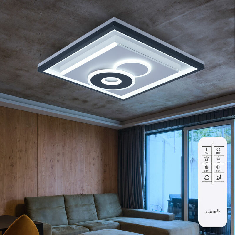 Image of Plafoniera LED lampada da sala da pranzo lampada da soggiorno, telecomando dimmerabile memory luce notturna CCT, 52W 1853 lm 2700-6000K bianco