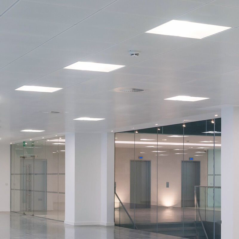 Image of Plafoniera led lampada da soffitto pannello griglia luce ufficio quadrato, pannello da incasso, 29W 3480lm 4000K bianco neutro, 62x62 cm, set di 6