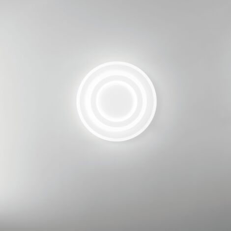 "Plafoniera LED LIFE in metallo e acrilico bianco con funzione CCT 40 cm."