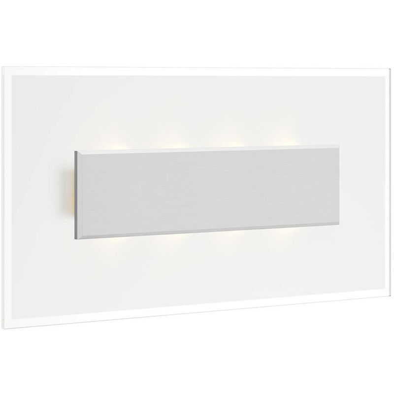 Image of Rothfels - Lole applique led di vetro, alu, 59x29 cm - alluminio opaco, satinato