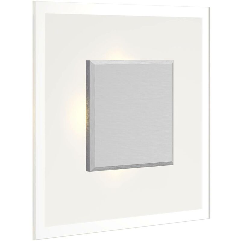 Image of Rothfels - Lole applique led, vetro, alu satin 25 cm - alluminio opaco spazzolato, satinato