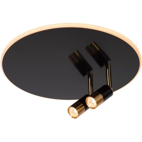 Plafoniera LED Lucide Jubel nera/oro 40cm dimmerabile